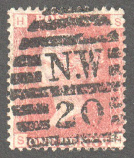 Great Britain Scott 33 Used Plate 148 - SH - Click Image to Close